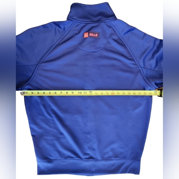 Vintage Buffalo Bills Warmup Jacket Blue And Red NFL Team Apparel Men's Size Lg - Picture 7 of 11